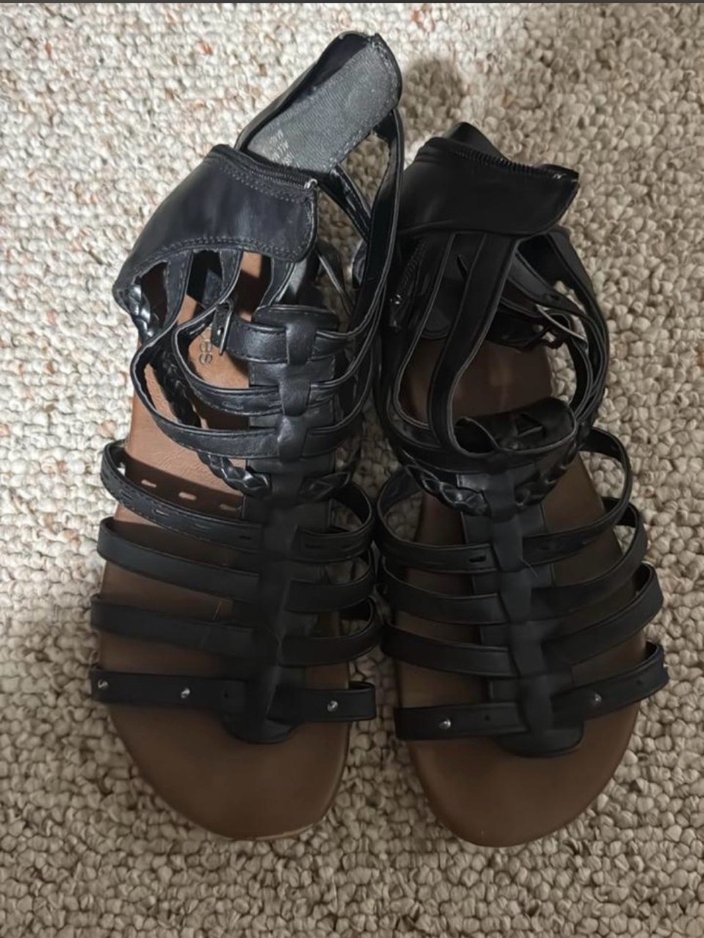 Maurices Black Multi-Strap Gladiator Sandals